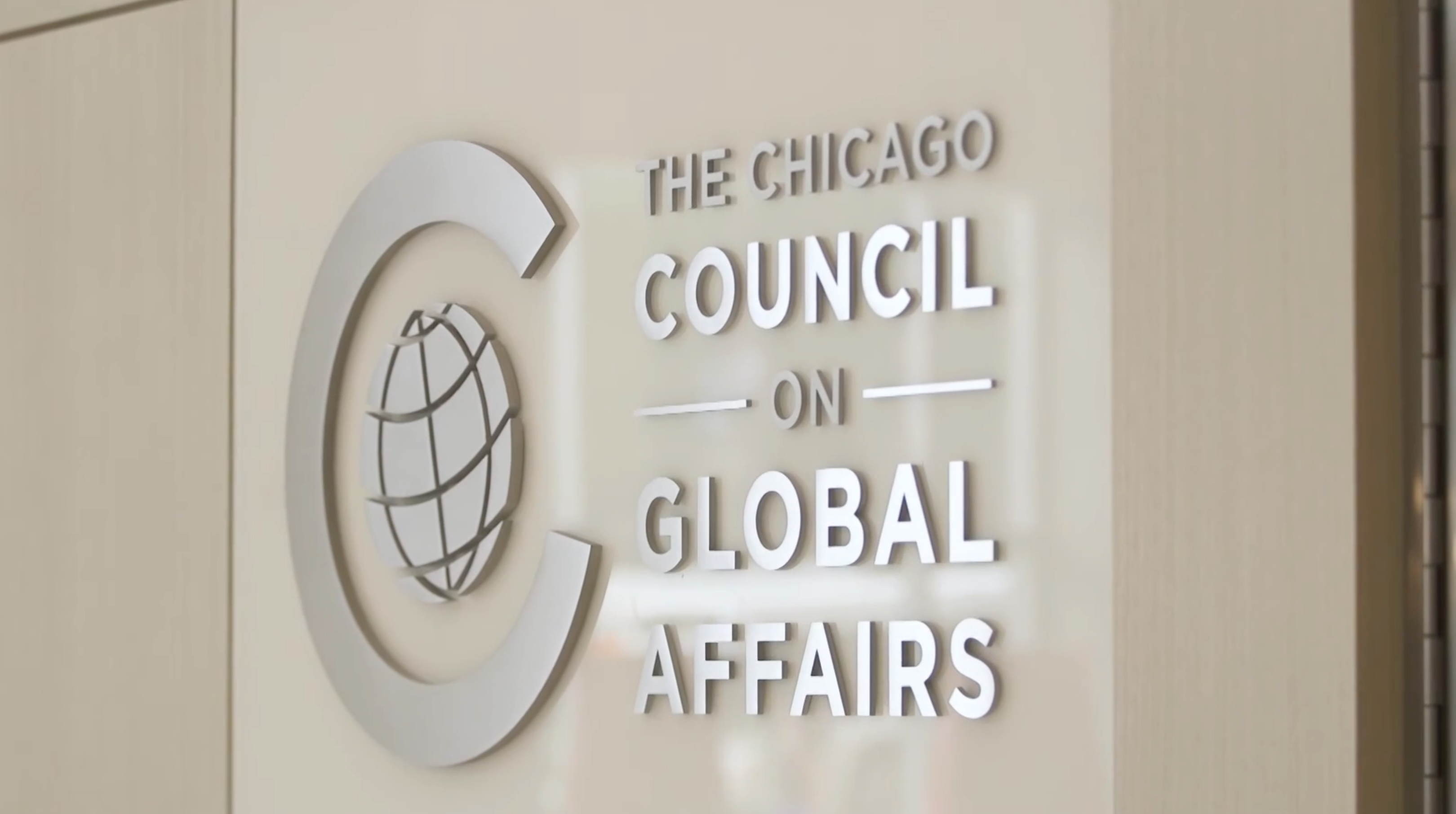 Chicago Council on Global Affairs sign
