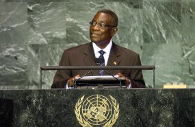 John Evans Atta Mills speaking at the United Nations