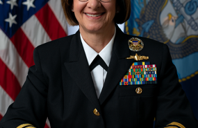 A headshot of Admiral Lisa Franchetti.