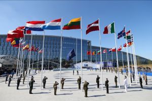 Flags outside of NATO Headquarters