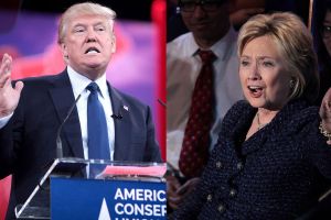 Donald Trump and Hillary Clinton during United States presidential election 2016