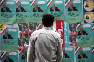 a man in Iran on elections