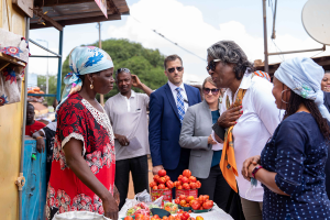 Ambassador Thomas-Greenfield on a recent visit to Africa.