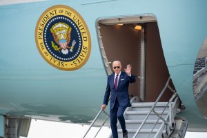 President Joe Biden steps off Air Force One