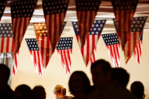 Americans gather to watch the election returns