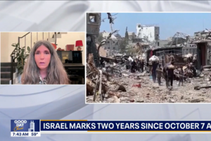 Cécile Shea appears via video on Fox 32