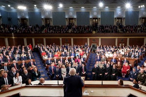 President Donald Trump delivers the State of the Union address to a joint session of Congress