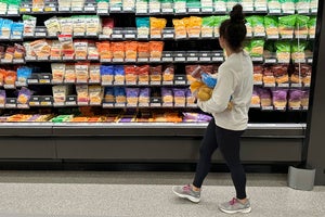 A person browses the grocery store