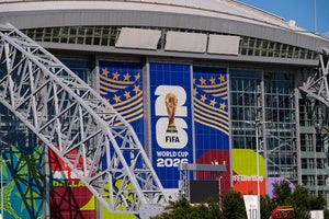 AT&T Stadium, where upcoming World Cup soccer matches are scheduled to be played