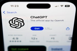 ChatGPT App in the iPhone App Store.