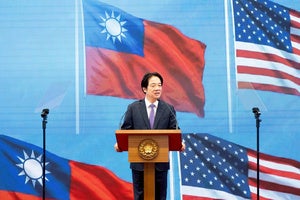  In this photo released by the Taiwan Presidential Office, Taiwan's President Lai Ching-te speaks during a press conference on "Taiwan-U.S. Economic Prosperity Partnership" in Taipei, Taiwan on Feb. 3, 2026.