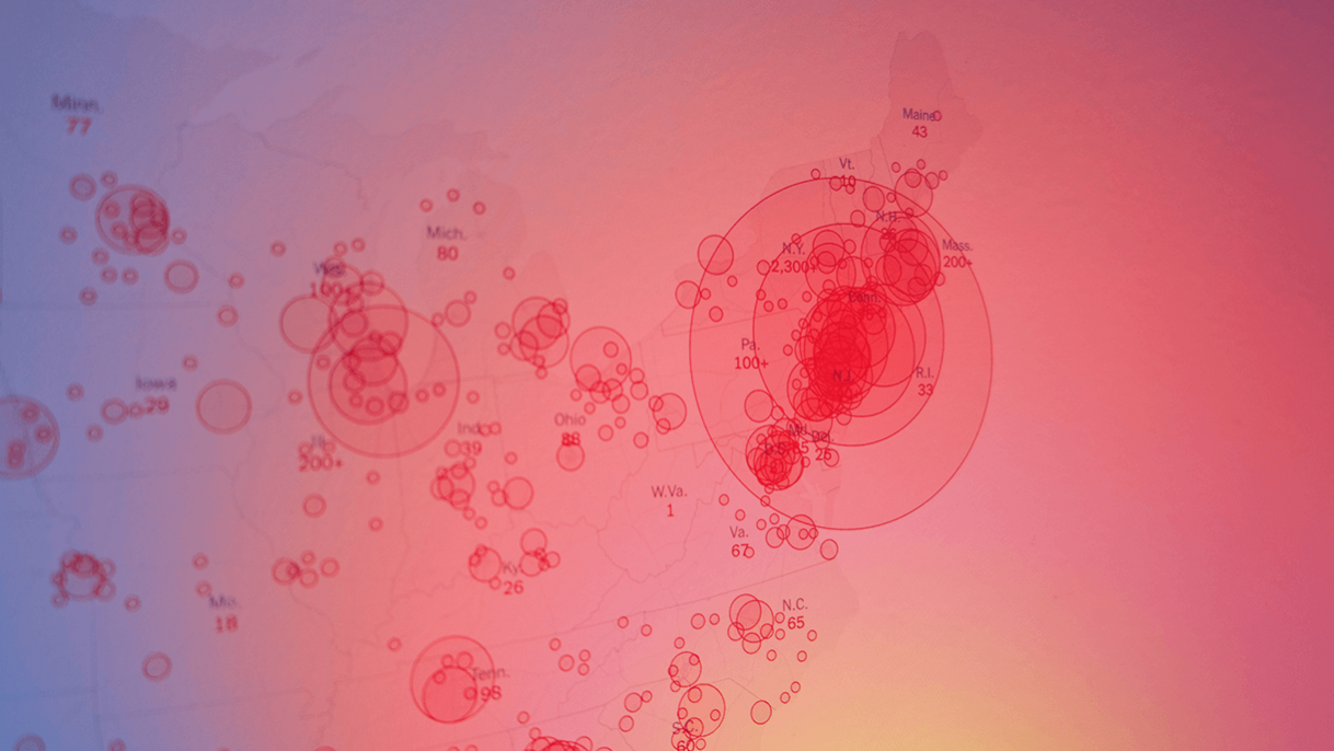 Map of coronavirus cases in the US
