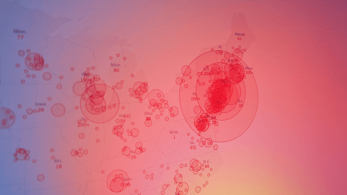 Map of coronavirus cases in the US