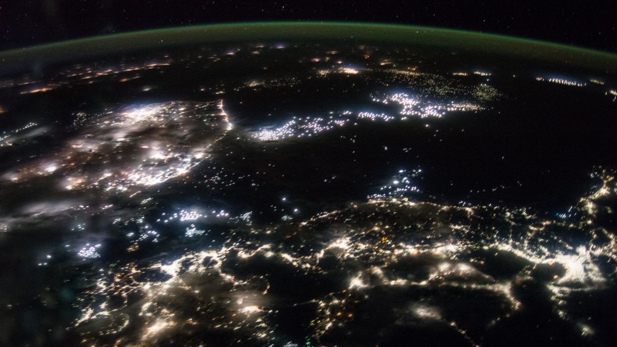 South Korea and Japan from space