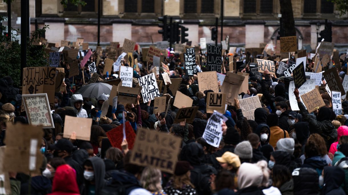 Black Lives Matter protests in June, 2020.