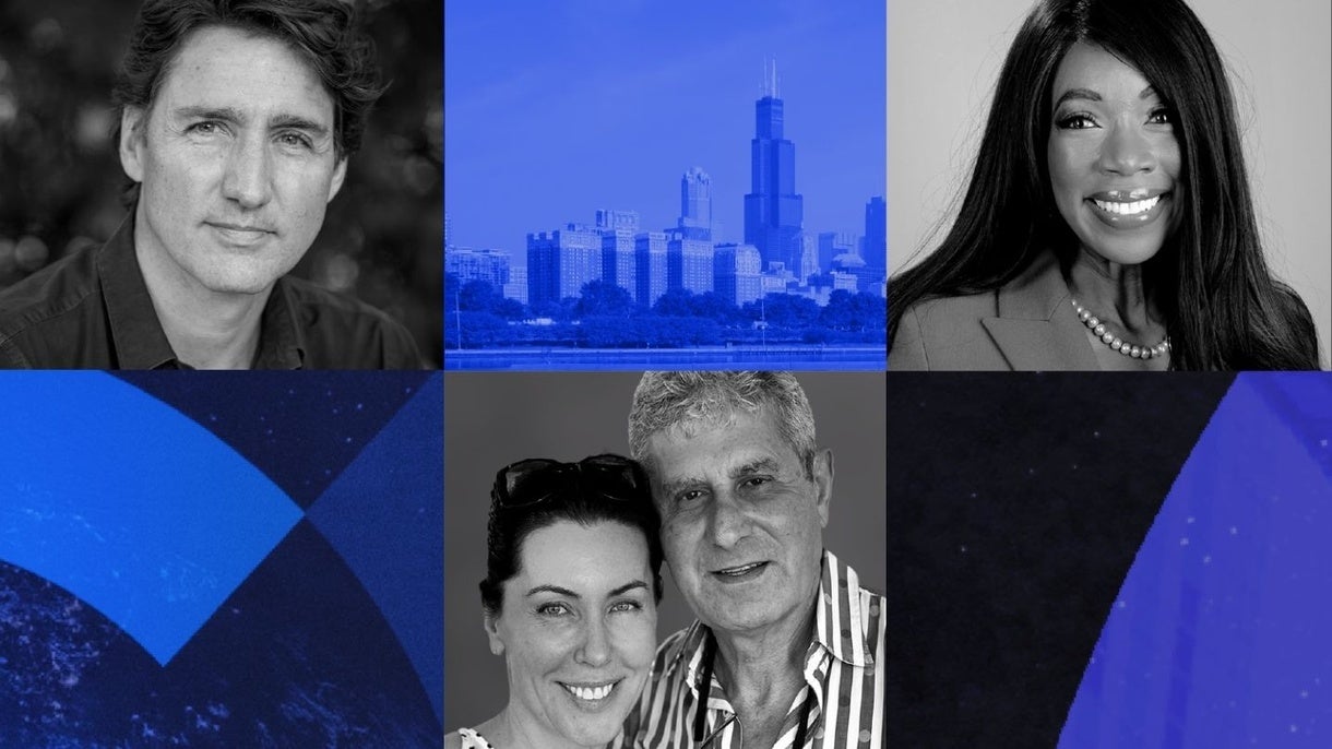 The Right Honourable Justin Trudeau, former prime minister of Canada; Tanya and Michael Polsky; and Regina Cross, Council Emerging Leaders alumna