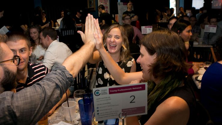 A group of members from the Young Professionals Network at the annual Pub Quiz event