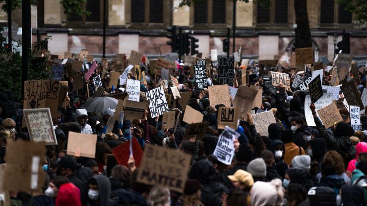 Black Lives Matter protests in June, 2020.