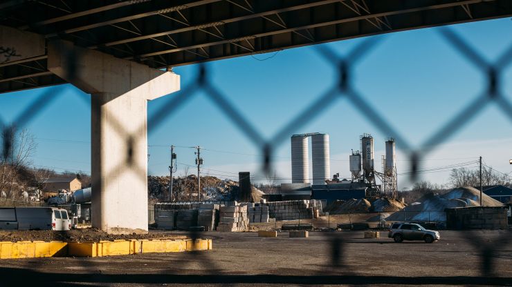 Postindustrial Midwest landscape. 