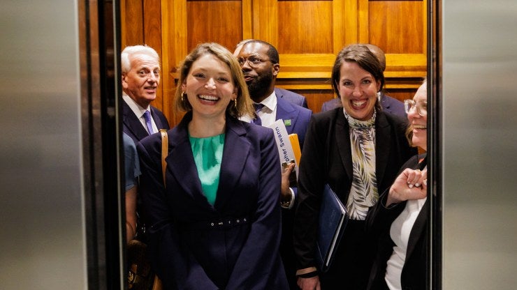 People in an elevator