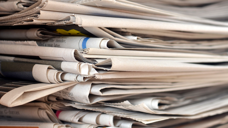 stack of newspapers