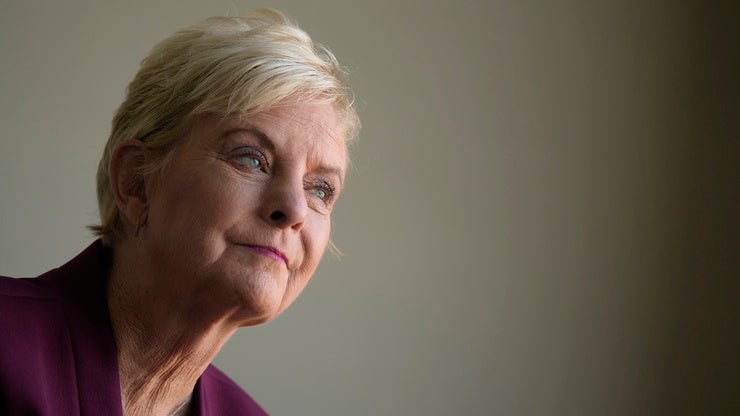 a side profile of Cindy McCain