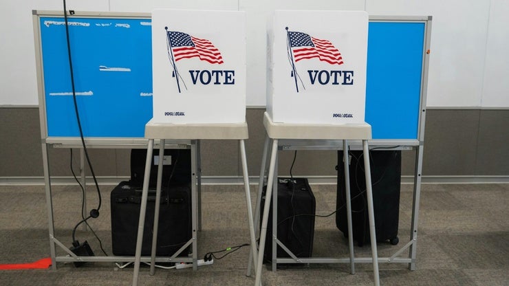 Two voting booths