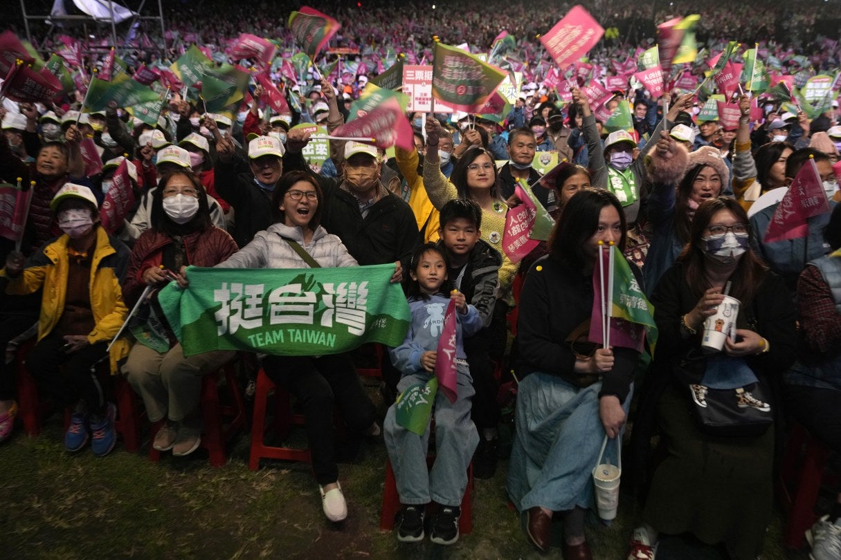 People holding flags