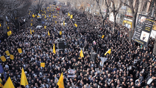Demonstrations in Iran over the assassination of Qassem Soleimani.