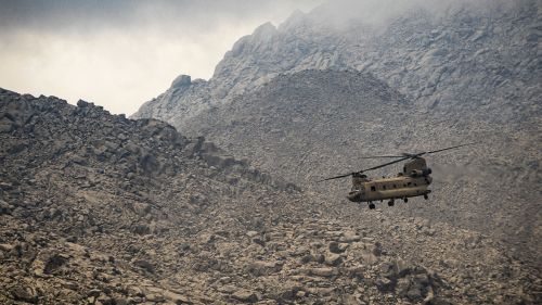 A US helicopter in Afghanistan
