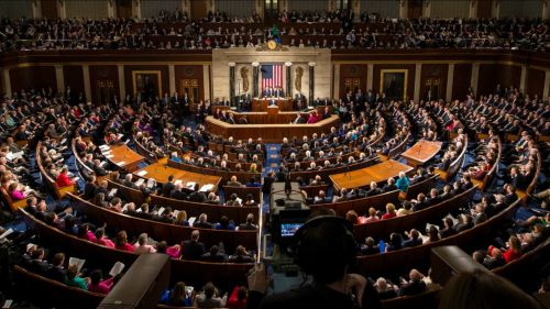 Aerial view of US Congress