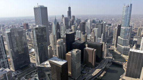 Aerial shot of Chicago