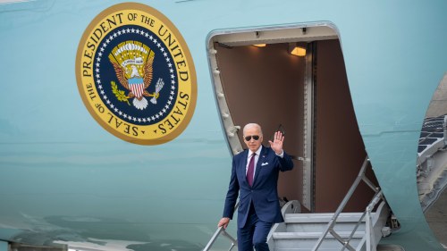 Joe Biden steps off Air Force One