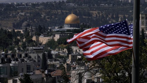 American flag flies over Jerusalem