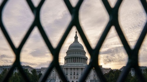 Security fencing installed around the US Capitol