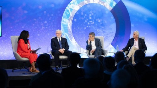 A conversation at the Chicago Council on Global Affairs with Ian Bremmer, Kevin Rudd, Ivo H. Daalder, and Zeenat Rahman on how the United States and its allies can respond to threats to global stability.