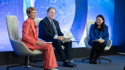 Diane Swonk, Phil Levy, and Joyce Chang on the Council Stage