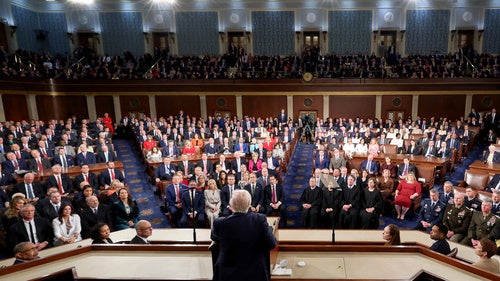 President Donald Trump delivers the State of the Union address to a joint session of Congress