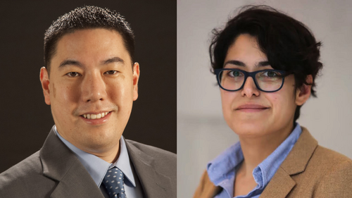Side-by-side headshots of Raymond Kuo and Ariane Tabatabai.