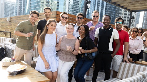Young Professionals Network members at a summer happy hour.