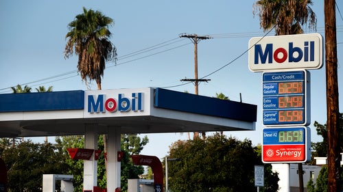 Gas and diesel prices are displayed at a Mobil station, Tuesday, Sept. 22, 2026, in Los Angeles.