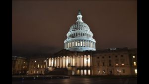 US Capitol Building at night