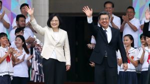 President Tsai Ing-wen and Vice President Chen Chien-jen attend the 2016 inauguration.