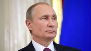 A photo of Russian President Vladimir Putin