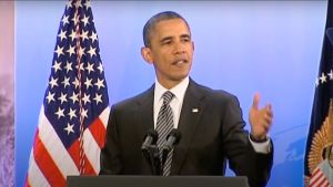 President Barack Obama speaking at the Global Food Security Symposium