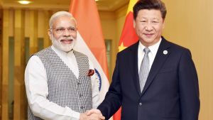 President Xi, right, and Prime Minister of India, Narendra Modi