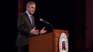 Governor Jeb Bush speaking at the Lincoln Dinner in 2015