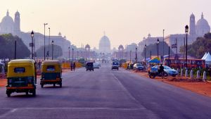 View of a street in New Delhi, India