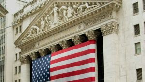 American Flag on New York Stock Exchange Building, 2008