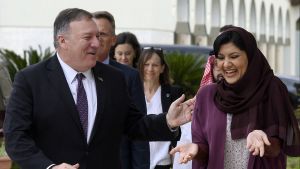 Mike Pompeo and Saudi Ambassador to the US, Princess Reema